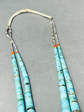 Native American Opulent Increasing Turquoise Disc Vintage Santo Domingo Necklace-Nativo Arts