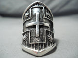 Stan Yazzie Amazing Navajo Sterling Silver Cross Ring Native American-Nativo Arts