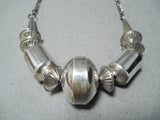 Dazzling Navajo Native American Sterling Silver Necklace-Nativo Arts