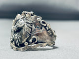 One Of The Most Unique Vintage Native American Navajo Hose Sterling Silver Ring-Nativo Arts