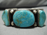 Amazing Vintage Native American Navajo Royston Turquoise Sterling Silver Bracelet Cuff-Nativo Arts