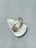 Dynamic Vintage Native American Navajo Turquoise Sterling Silver Ring-Nativo Arts