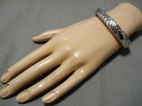Important Vintage Native American Navajo Jimmie King Jr Sterling Silver 14k Gold Bracelet-Nativo Arts
