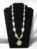 Native American Marvelous Vintage Santo Domingo Royston Turquoise Sterling Silver Necklace Old-Nativo Arts