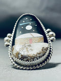 Very Important Native American Navajo Hogan Inlay Sterling Silver Ring-Nativo Arts