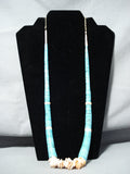 Native American Gorgeous Vintage Santo Domingo Turquoise and Shell Necklace-Nativo Arts