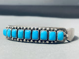 Marvelous Vintage Native American Navajo Sleeping Beauty Turquoise Sterling Silver Bracelet-Nativo Arts