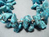 Unbelievable Vintage Navajo Kingman Turquoise Necklace Native American Old-Nativo Arts