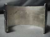 Flying Eagle Native American Sterlling Silver Cuff Bracelet- Heavy!!-Nativo Arts