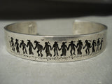 For Paula-Important Vintage Navajo 'Tohono O'odham' Dance Native American Jewelry Silver Bracelet Old-Nativo Arts