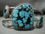 Forearm Bracelet Vintage Navajo Blue Wind Turquoise Native American Jewelry Silver Bracelet-Nativo Arts