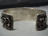 Garden Of Leaves Vintage Native American Jewelry Navajo Sterling Silver Bracelet Cuff Old-Nativo Arts