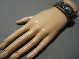 Garden Of Leaves Vintage Native American Jewelry Navajo Sterling Silver Bracelet Cuff Old-Nativo Arts