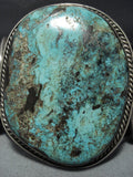 Gargantuan Vintage Native American Jewelry Navajo Royston Turquoise Sterling Silver Bracelet-Nativo Arts