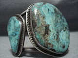 Gargantuan Vintage Native American Jewelry Navajo Royston Turquoise Sterling Silver Bracelet-Nativo Arts