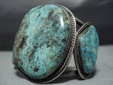 Gargantuan Vintage Native American Jewelry Navajo Royston Turquoise Sterling Silver Bracelet-Nativo Arts