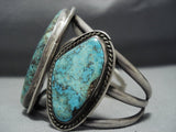 Gargantuan Vintage Native American Jewelry Navajo Royston Turquoise Sterling Silver Bracelet-Nativo Arts