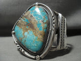 Giant 94 Grams Vintage Navajo Royston Turquoise Native American Jewelry Silver Bracelet-Nativo Arts