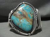 Giant 94 Grams Vintage Navajo Royston Turquoise Native American Jewelry Silver Bracelet-Nativo Arts