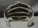 Giant Navajo Pilot Mntn Turquoise Native American Jewelry Silver Bracelet0 Wow!-Nativo Arts
