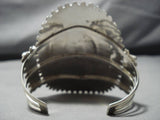 Gigantic Navajo Coral Sterling Silver Native American Coral Bracelet Cuff-Nativo Arts