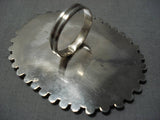 Gigantic! Navajo Coral Sterling Silver Native American Ring-Nativo Arts