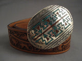 Gigantic Old Navajo Turquoise Native American Jewelry Silver Belt-Nativo Arts