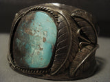 Gigantic Old Vintage Navajo Turquoise Native American Jewelry Silver Bracelet Vtg-Nativo Arts