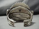 Gigantic Vintage Native American Jewelry Navajo Turquoise Sterling Silver Bracelet Cuff Old-Nativo Arts