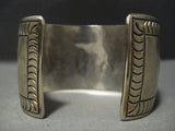 Gigantic Vintage Navajo **dancing Bear** Native American Jewelry Silver Bracelet-Nativo Arts
