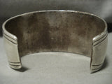 Gigantic Vintage Navajo 'Light Green Turquoise' Native American Jewelry Silver Bracelet Old Pawn-Nativo Arts