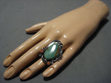 Gigantic Vintage Navajo Royston Turquoise Sterling Silver Native American Jewelry Ring-Nativo Arts
