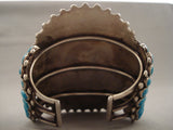 Gigantic Vintage Navajo Turquoise Native American Jewelry Silver Bracelet Old Jewelry-Nativo Arts