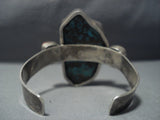 Ginormous!! Vintage Navajo Old Morenci Turquoise Sterling Native American Jewelry Silver Bracelet-Nativo Arts