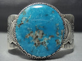 Gorgeous Vintage Navajo Native American Jewelry jewelry Turquoise Sterling Silver Bracelet Old-Nativo Arts