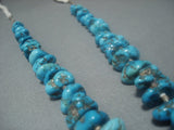 Graduating Turquoise Nuggets Vintage Navajo Native American Jewelry jewelry Heishi Necklace Old-Nativo Arts