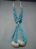 Graduating Turquoise Nuggets Vintage Navajo Native American Jewelry jewelry Heishi Necklace Old-Nativo Arts