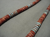 Graduating Turquoise/shell Vintage Santo Domingo/ Navajo Native American Jewelry Silver Necklace Old-Nativo Arts