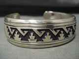 Guaranteed Authentic And Real Vintage Navajo Native American Jewelry jewelry Thomas Singer Geoemtric Bracelet-Nativo Arts