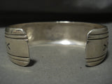 Guaranteed Authentic And Real Vintage Navajo Native American Jewelry jewelry Thomas Singer Geoemtric Bracelet-Nativo Arts