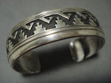 Guaranteed Authentic And Real Vintage Navajo Native American Jewelry jewelry Thomas Singer Geoemtric Bracelet-Nativo Arts