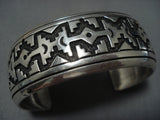 Guaranteed Authentic Thomas Singer Vintage Native American Jewelry Navajo Sterling Silver Bracelet-Nativo Arts