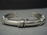 Guaranteed Authentic!! Vintage Native American Jewelry Navajo Orville Tsinnie Sterling Silver Bracelet-Nativo Arts