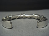 Guaranteed Authentic!! Vintage Native American Jewelry Navajo Orville Tsinnie Sterling Silver Bracelet-Nativo Arts