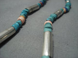 Guaranteed Authentic Vintage Native American Jewelry Navajo Thomas Singer Turquoise Silver Necklace-Nativo Arts