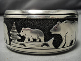 Guaranteed Authentic Vintage Native American Navajo Thomas Singer Sterling Silver Bracelet-Nativo Arts