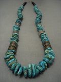 Guaranteed Authentic Vintage Navajo Thomas Singer Gold Native American Jewelry Silver Turquoise Necklace-Nativo Arts