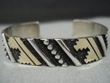 Guaranteed Authentic Vintage Navajo Thomas Singer Gold Sterling Silver Bracelet-Nativo Arts