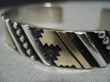 Guaranteed Authentic Vintage Navajo Thomas Singer Gold Sterling Silver Bracelet-Nativo Arts
