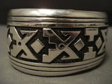 Guaranteed Authentic Vintage Navajo Thomas Singer Native American Jewelry Silver Bracelet-Nativo Arts